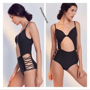 6 Shore Road Mai Tai Black Bathing Suit